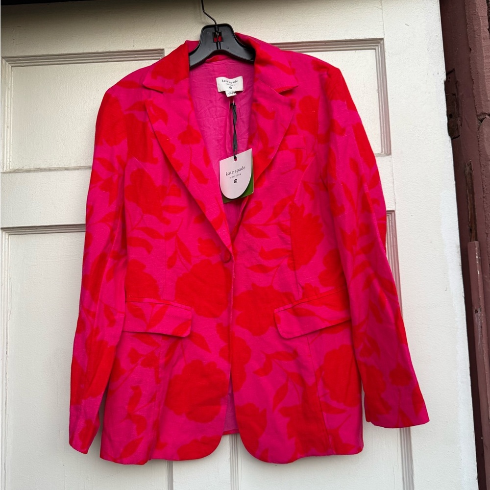 Women's Classic Rose Blazer - kate spade new york x Target Pink/Red size XS NWT - Picture 5 of 7